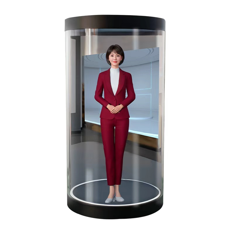3D Hologram Cylinder Cabin Digital Human AI Holobox