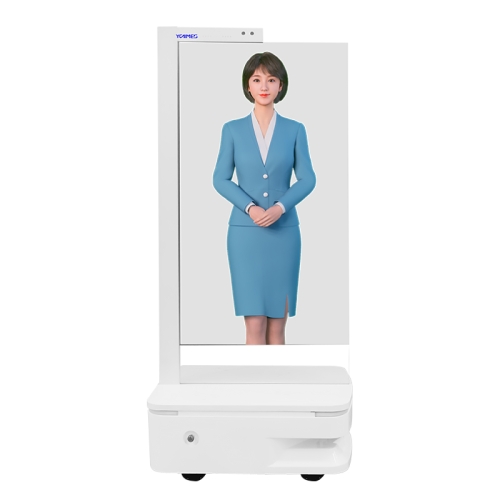 55inch Multimodal Interactive AI Avatar Mobile Robot