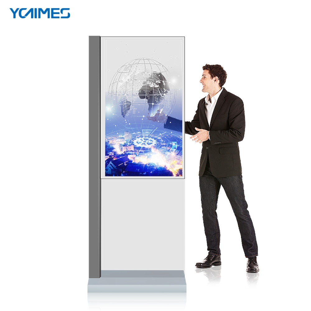 Floor Standing Vertical Transparent Advertising OLED Display