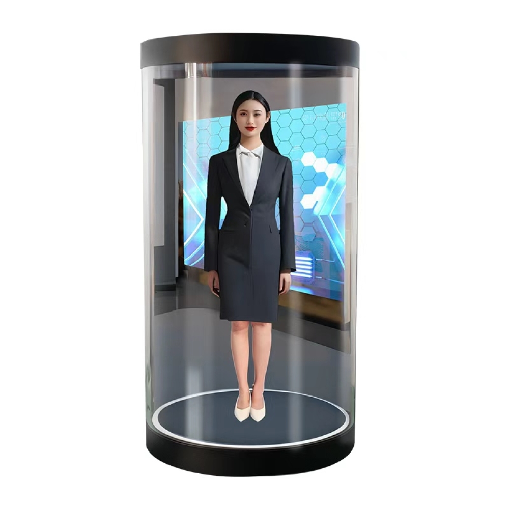 3D Hologram Cylinder Cabin Digital Human AI Holobox